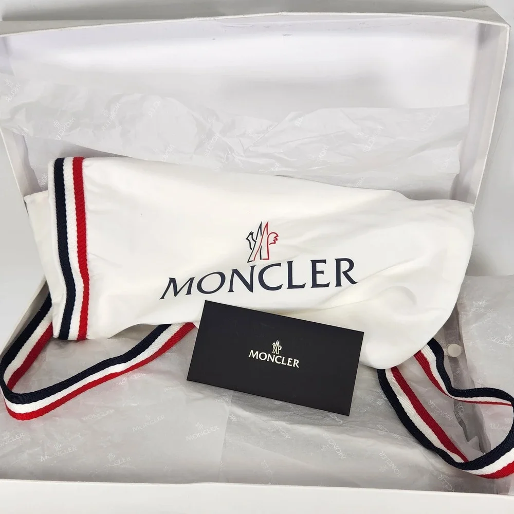 Moncler Neue York Sneakers Womens Size 39 White Low Top Leather Luxury Shoes